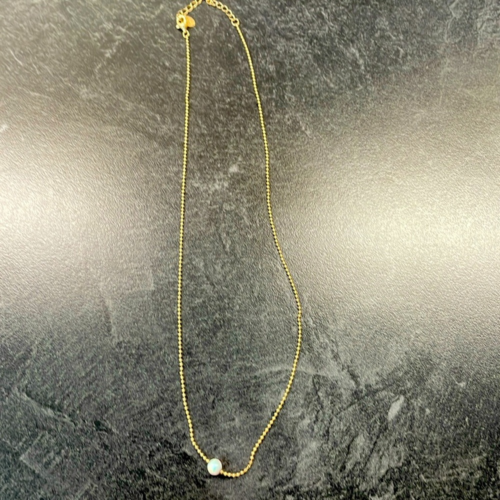 Opal costume necklace